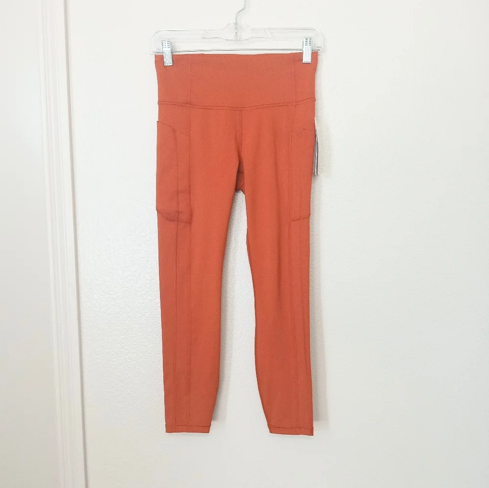 Athleta Ultimate Stash 7/8 Tight Orange Leggings NWT - Picture 2 of 10
